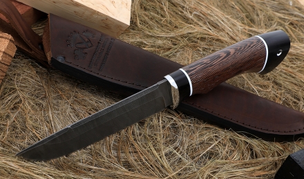 Нож Барракуда сталь дамаск, рукоять венге-черный граб Нож Барракуда сталь дамаск, рукоять венге-черный граб