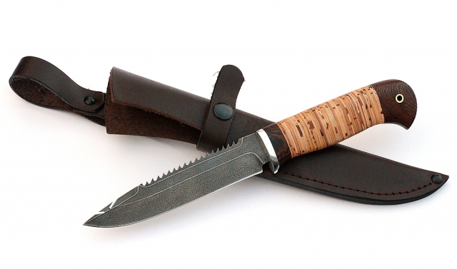 Нож Рыболов-3 сталь ХВ-5, рукоять береста 