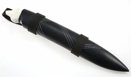 Коллекционный Нож Волк сталь ELMAX, рукоять резная, рог лося, черный граб, ножны резные черный граб Коллекционный Нож Волк сталь ELMAX, рукоять резная, рог лося, черный граб, ножны резные черный граб