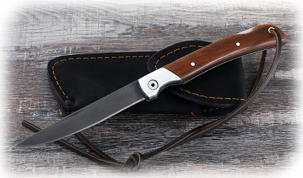 Складной нож Мексиканец, сталь Х12МФ, рукоять накладки коричневый граб