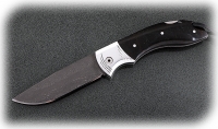 Нож Беркут, складной, сталь Х12МФ, рукоять накладки акрил черный с дюралью - Нож Беркут, складной, сталь Х12МФ, рукоять накладки акрил черный с дюралью