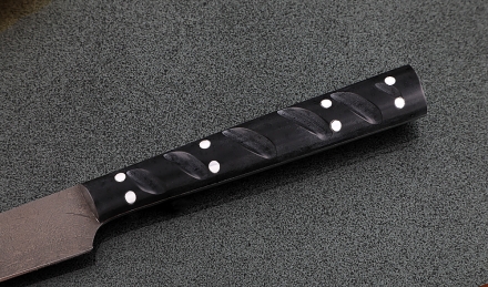 Кухонный нож Шеф №7 сталь Х12МФ, рукоять черный акрил Кухонный нож Шеф №7 сталь Х12МФ, рукоять черный акрил