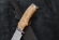 Эксклюзивный нож Дельфин сталь дамаск-камень (никелирование), рукоять резная, карельская береза, мельхиор