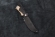 Эксклюзивный нож Дельфин сталь дамаск-камень (никелирование), рукоять резная, карельская береза, мельхиор