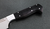 Нож Шеф №1 сталь 95Х18, рукоять черный граб с дюралью - Нож Шеф №1 сталь 95Х18, рукоять черный граб с дюралью