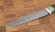 Нож Филейка большая сталь дамаск рукоять акрил зеленый и черный граб (вариант 2)