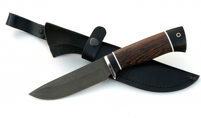 Нож Анчар сталь Х12МФ, рукоять венге-черный граб 