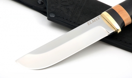 Нож Тунец-2 сталь ELMAX, рукоять черный граб+ кап