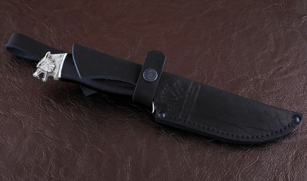 Нож Дельфин сталь К340, рукоять черный граб мельхиор Нож Дельфин сталь К340, рукоять черный граб мельхиор