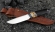 Нож Странник-2 S390 рукоять зуб мамонта стабилизированный желтый черный граб