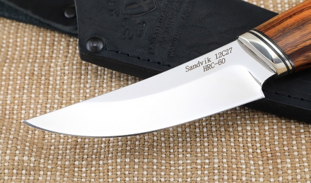 Нож Енисей сталь Sandvik 12C27, рукоять железное дерево Нож Енисей сталь Sandvik 12C27, рукоять железное дерево