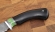 Нож Филейка большая сталь дамаск рукоять акрил зеленый и черный граб