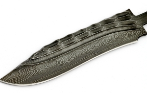Клинок Косуля, сталь дамаск, камень-долы