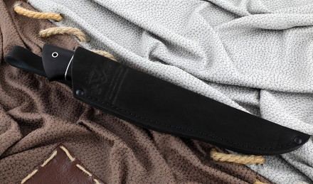 Нож Гриф сталь К340, рукоять черный граб, мельхиор Нож Гриф сталь К340, рукоять черный граб, мельхиор