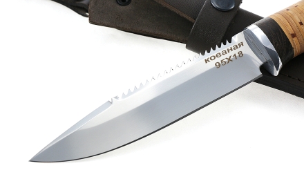 Нож Рыболов-1 сталь 95х18, рукоять береста Нож Рыболов-1 сталь 95х18, рукоять береста