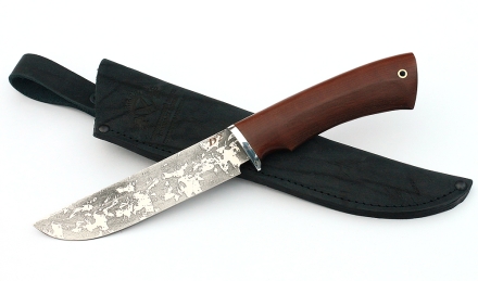 Нож Косуля сталь D2, рукоять коричневый граб