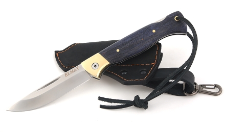 Нож складной Лиса, сталь Elmax, рукоять накладки карельская береза стабилизированная фиолетовая Нож складной Лиса, сталь Elmax, рукоять накладки карельская береза стабилизированная фиолетовая