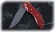 Нож складной Беркут, сталь Х12МФ, рукоять накладки акрил красный