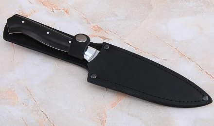 Кухонный нож Шеф №6 сталь 95Х18, рукоять черный граб с дюралью Кухонный нож Шеф №6 сталь 95Х18, рукоять черный граб с дюралью