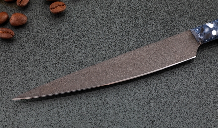 Кухонный нож Шеф №7 сталь Х12МФ, рукоять акрил синий Кухонный нож Шеф №7 сталь Х12МФ, рукоять акрил синий