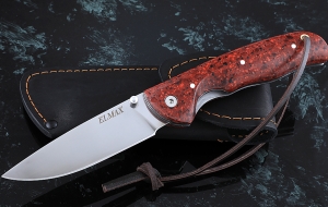 Складной нож Акула, сталь Elmax, рукоять накладки акрил красный Складной нож Акула, сталь Elmax, рукоять накладки акрил красный