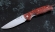 Складной нож Акула, сталь Elmax, рукоять накладки акрил красный