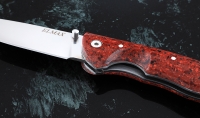 Нож Акула, складной, сталь Elmax, рукоять накладки акрил красный - Нож Акула, складной, сталь Elmax, рукоять накладки акрил красный