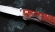 Складной нож Акула, сталь Elmax, рукоять накладки акрил красный