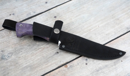 Нож "Русак" сталь VG-10 рукоять карельская береза фиолетовая Нож "Русак" сталь VG-10 рукоять карельская береза фиолетовая