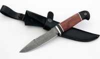 Нож Рыболов-1 сталь дамаск, рукоять бубинга-черный граб - _MG_2996zf.jpg