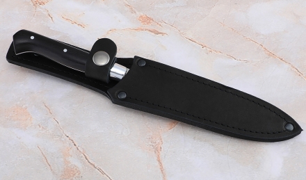 Кухонный нож Шеф №7 сталь 95Х18, рукоять черный граб с дюралью Кухонный нож Шеф №7 сталь 95Х18, рукоять черный граб с дюралью