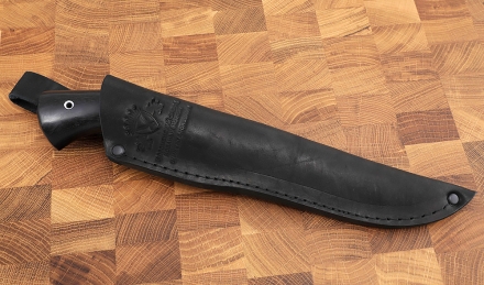 Нож Филейка малая сталь дамаск рукоять акрил белый и черный граб Нож Филейка малая сталь дамаск рукоять акрил белый и черный граб