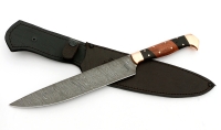 Нож Шеф №1 сталь дамаск, рукоять черный граб, бубинга - _MG_6242.jpg
