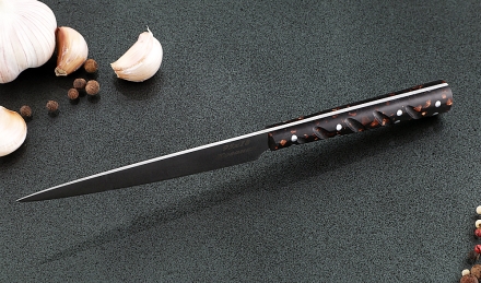 Кухонный нож Шеф №7 сталь 95Х18, рукоять коричневый акрил Кухонный нож Шеф №7 сталь 95Х18, рукоять коричневый акрил