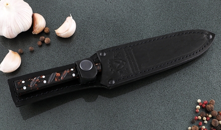 Кухонный нож Шеф №7 сталь 95Х18, рукоять коричневый акрил Кухонный нож Шеф №7 сталь 95Х18, рукоять коричневый акрил