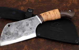 Тяпка №8 сталь 95Х18, рукоять береста