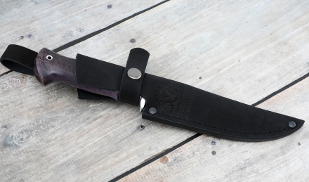 Нож "Амур" сталь AUS-10 рукоять карельская береза фиолетовая Нож "Амур" сталь AUS-10 рукоять карельская береза фиолетовая