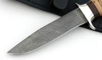 Нож Лидер сталь дамаск, рукоять береста - _MG_3028.jpg