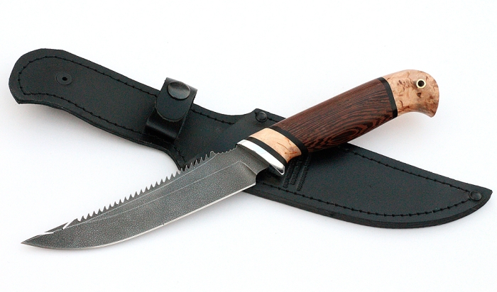 Нож Рыболов-6 сталь ХВ-5, рукоять венге-карельская береза