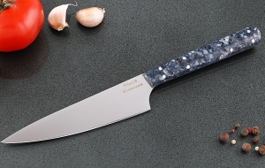 Кухонный нож Шеф №6 сталь 95Х18, рукоять синий акрил Кухонный нож Шеф №6 сталь 95Х18, рукоять синий акрил