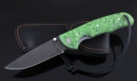 Нож Акула, складной, сталь Х12МФ, рукоять накладки акрил зеленый - Нож Акула, складной, сталь Х12МФ, рукоять накладки акрил зеленый