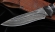 Нож №47 дамаск ламинированный с долом черный граб железное дерево карбон