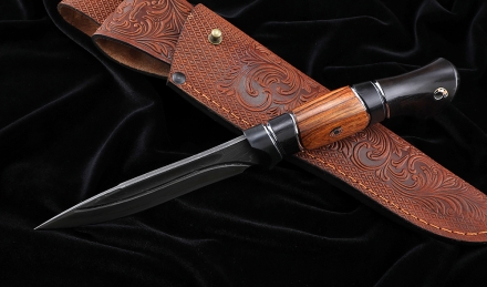 Нож №47 дамаск ламинированный с долом черный граб железное дерево карбон Нож №47 дамаск ламинированный с долом черный граб железное дерево карбон