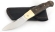 Нож складной Клык, сталь Elmax, рукоять накладки карельская береза стабилизированная коричневая