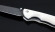Нож Акула, складной, сталь Х12МФ, рукоять накладки акрил белый
