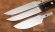Нож Туристический с тремя сменными клинками Х12МФ рукоять черный граб