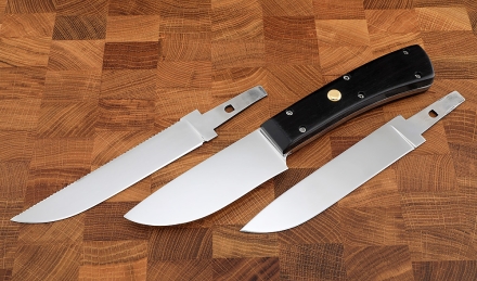 Нож Туристический с тремя сменными клинками Х12МФ рукоять черный граб Нож Туристический с тремя сменными клинками Х12МФ рукоять черный граб