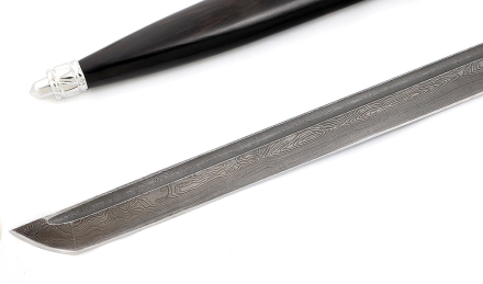 Подарочный сувенир «Катана» трость дамаск черный граб