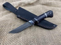 Нож Малыш-1, Х12МФ, рукоять карельская береза фиолетовая, черный граб (распродажа)