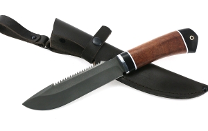 Нож Таёжный сталь Х12МФ, рукоять бубинга-черный граб Нож Таёжный сталь Х12МФ, рукоять бубинга-черный граб